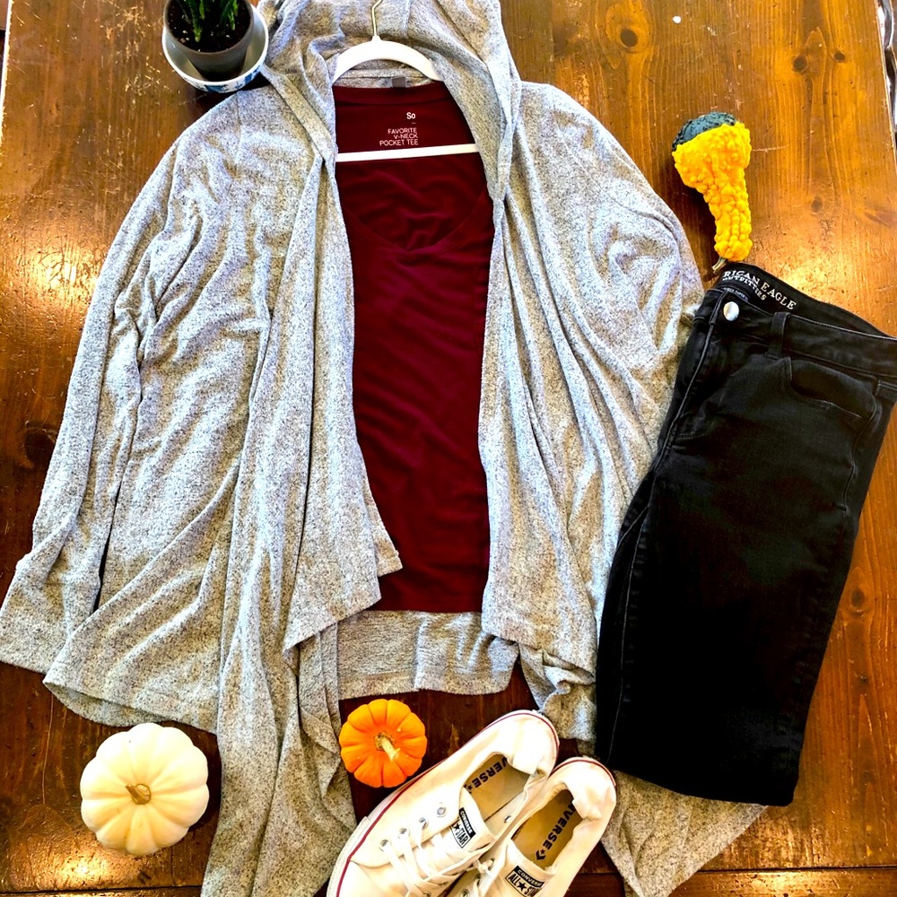Aerie Hooded Waterfall Cardigan